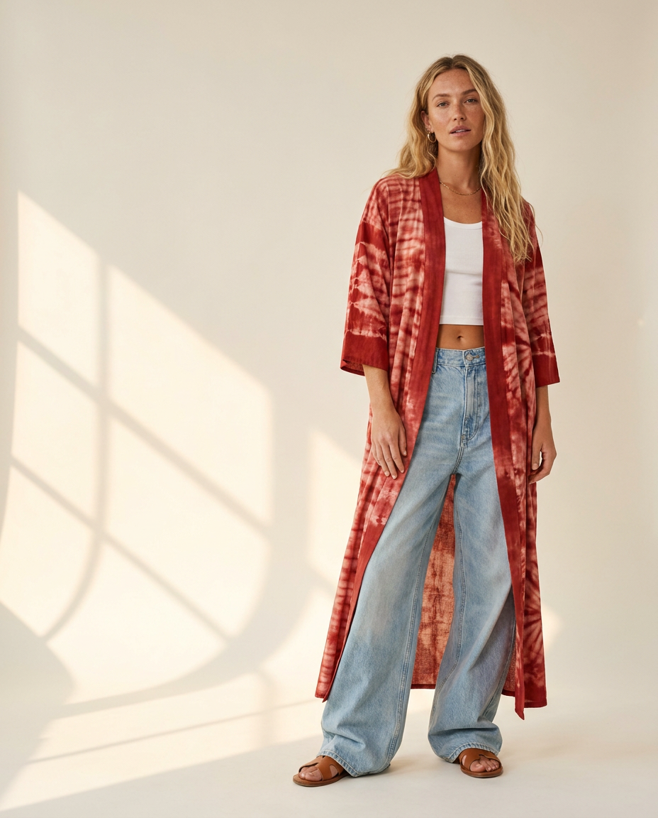 Raw Ember Kimono